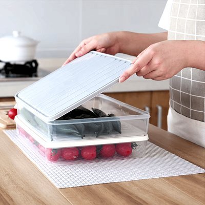 Boîte de Rangement - FoodSaverBox™ - Carré gris - Mon univers - cuisine